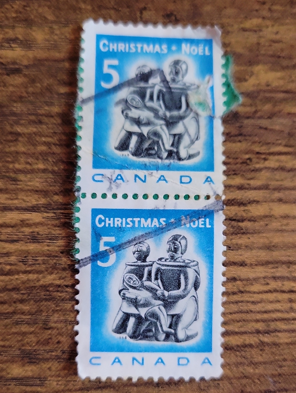 Canada Christmas Noel 5¢ Blue Holiday Stamp Set